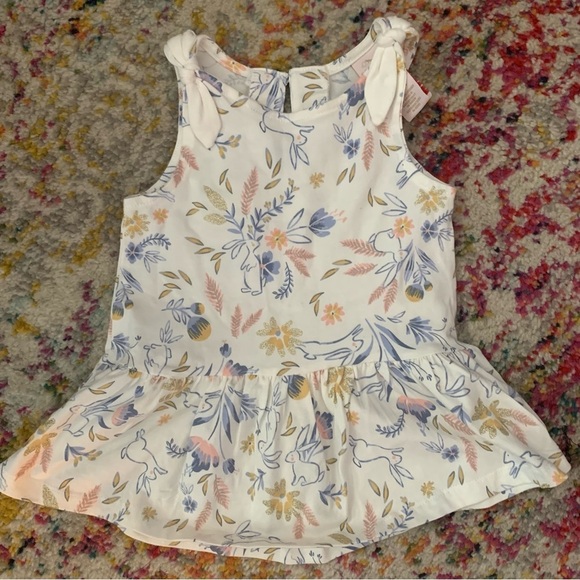 👗Savannah 24 months Dress with bunnies, gold accents, EUC - Picture 1 of 6